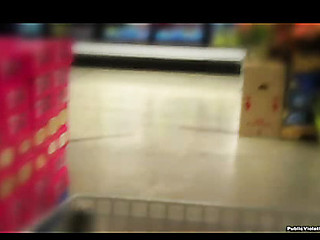 Golden-Haired Gets Panties Outside the Store