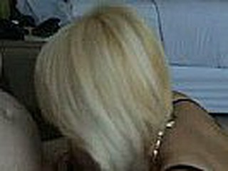 Ukrainian Golden-haired MILF Sucks on Cam