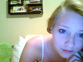 Pretty blonde legal age teenager cam love tunnel play