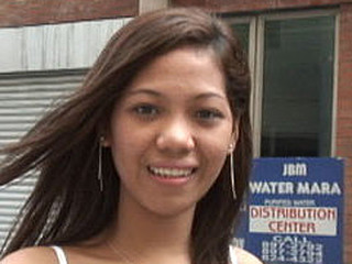 Shy-acting Filipina picked up on street in the city then turns into wang demon